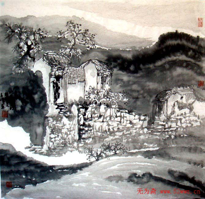 周青峰国画山水作品欣赏